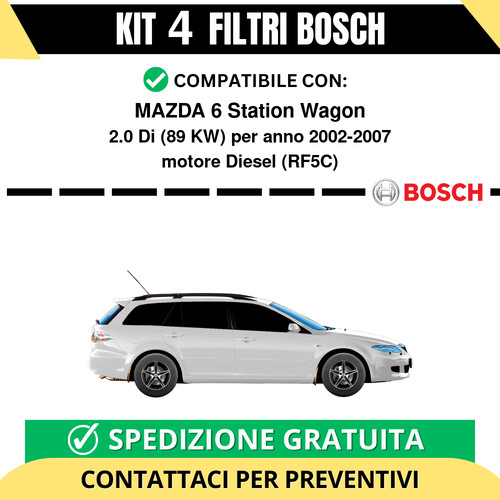 Kit bosch filtri - 4, tagliando