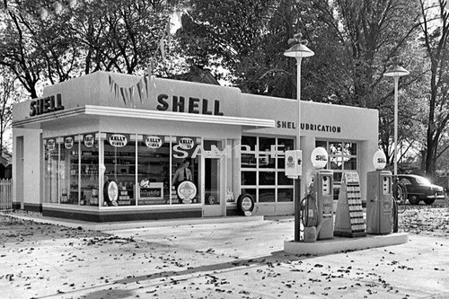 1955 shell stazione - 1955, di